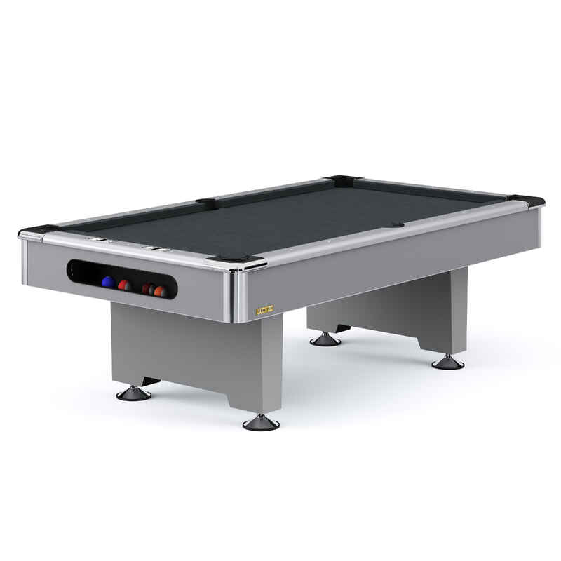 Stradivari Billardtisch Club Pro in Grau, Simonis 860 Slate-Grey, 7 ft
