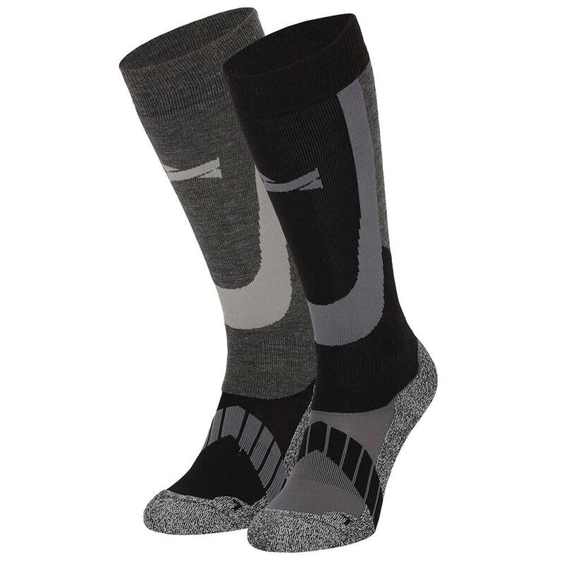 Skisocken / Snowboardsocken 6er-pack Herren und Damen - Merinowolle - Schwarz