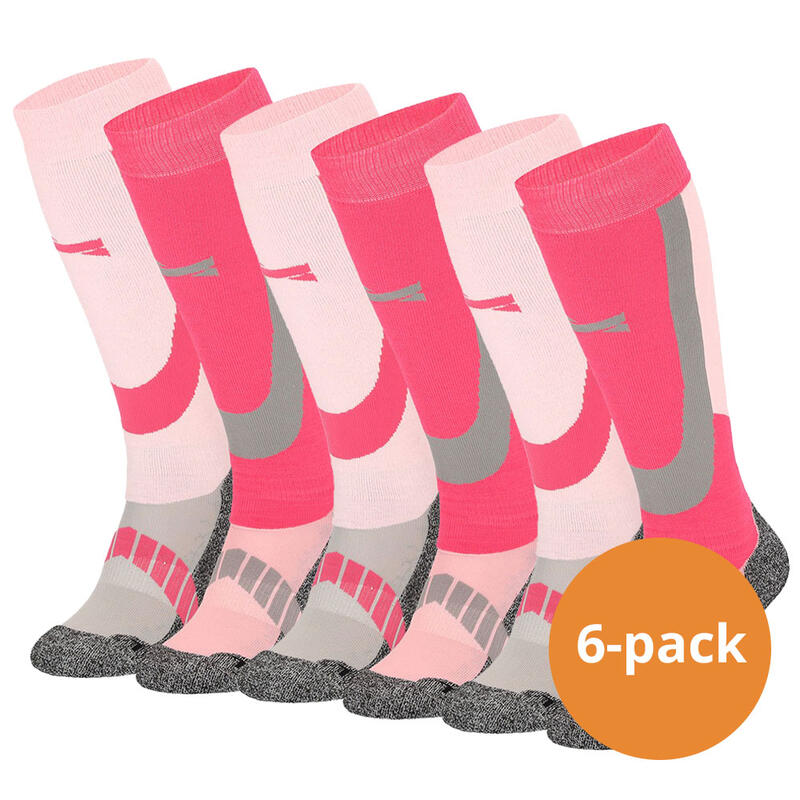 Xtreme Chaussettes de Ski Unisexe lot de 6 Multi-Rosa