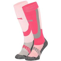 Xtreme - Chaussettes de sport de compression - Unisexe - Multi rose - 35/38  - 2 paires