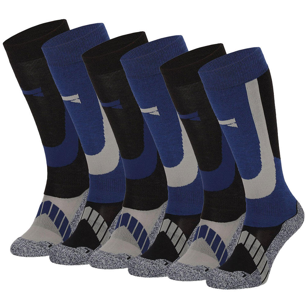 XTREME SOCKSWEAR   Skisocken / Snowboardsocken 6er-pack Herren und Damen - Merinowolle - Blau