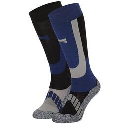 Xtreme Chaussettes de Ski Unisexe lot de 2 Multi-bleu