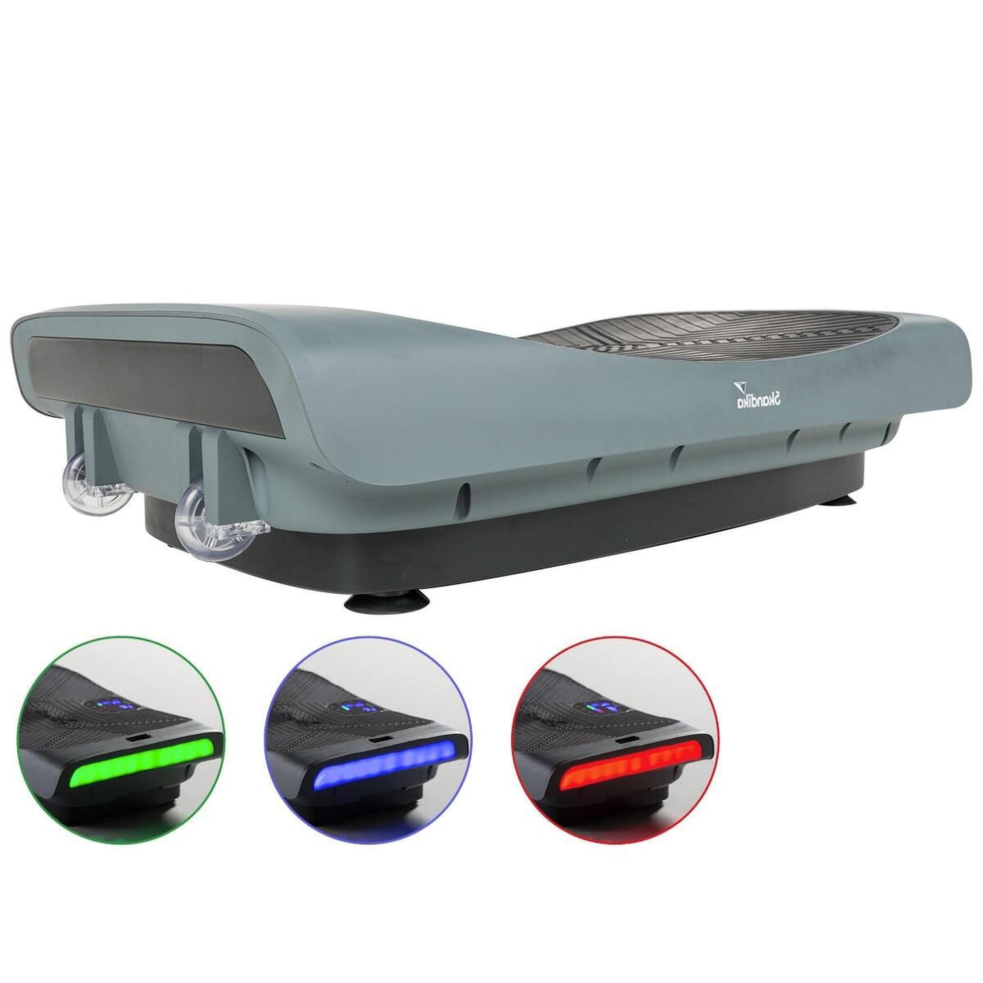 Vibrationsplatte V3000 4D - Fitness - Grau - große Fläche - viel Zubehör 2/5