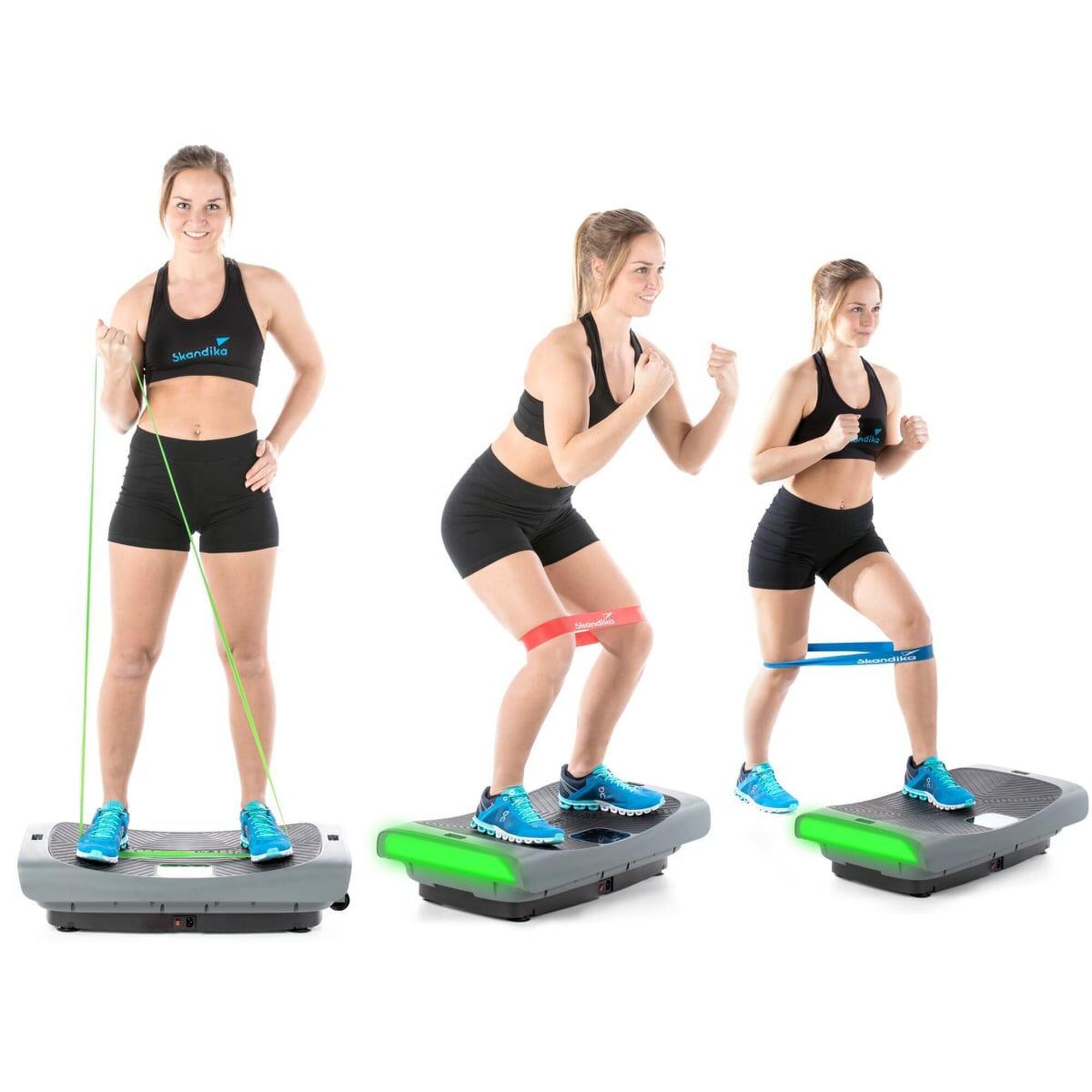 Vibrationsplatte V3000 4D - Fitness - Grau - große Fläche - viel Zubehör 5/5