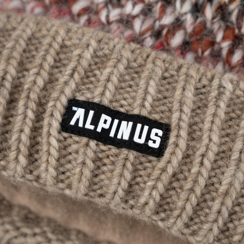 Skimuts voor volwassenen kabelbrei wol Alpinus Autiola