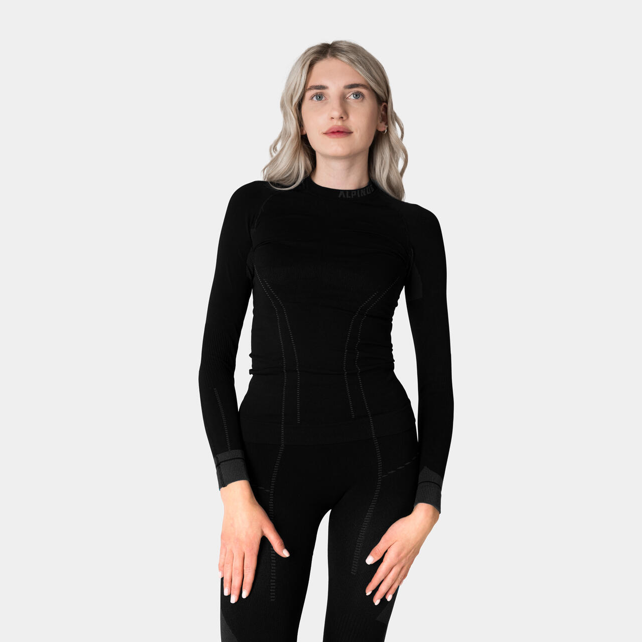 Alpinus - Veste Thermique De Trek Montagne Alpinus Tactical Base Layer - Femme - Sous Maillot Manche Longue - Gris|noir - 42 M/l - Decathlon