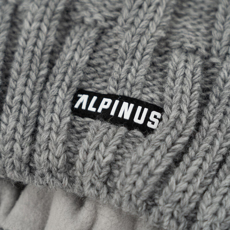 Skimuts voor volwassenen kabelbrei wol blend Alpinus Kemi