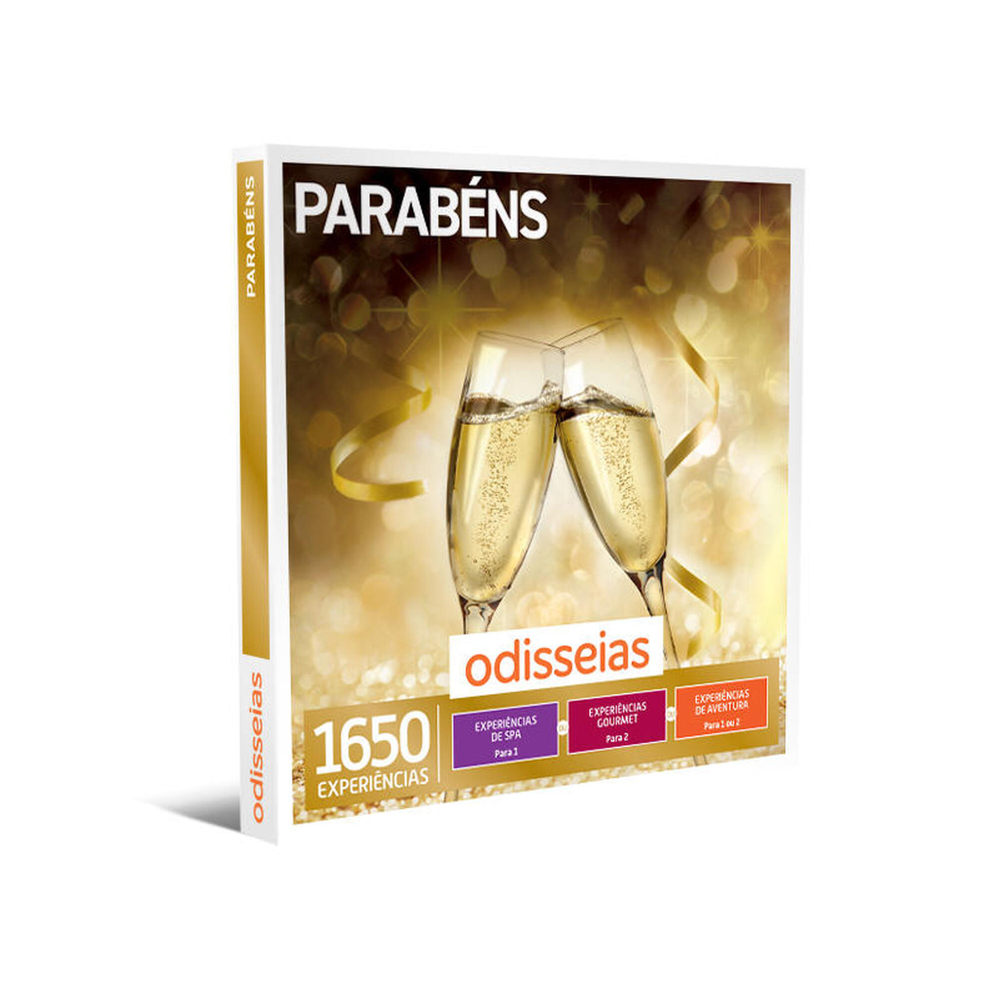 Pack Presente - Parabéns - Experiência Spa, Gourmet ou Aventura 1 ou 2 pessoas