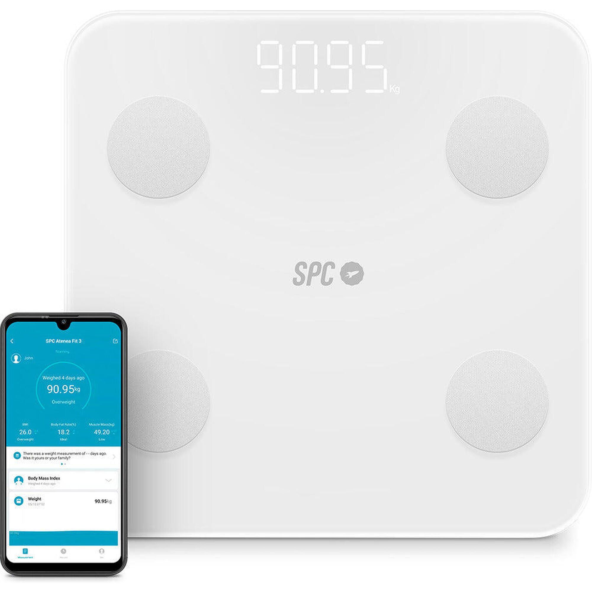 Balance connectée avec bio-impédance SPC Atenea Fit 3 avec 18 métriques 2/5