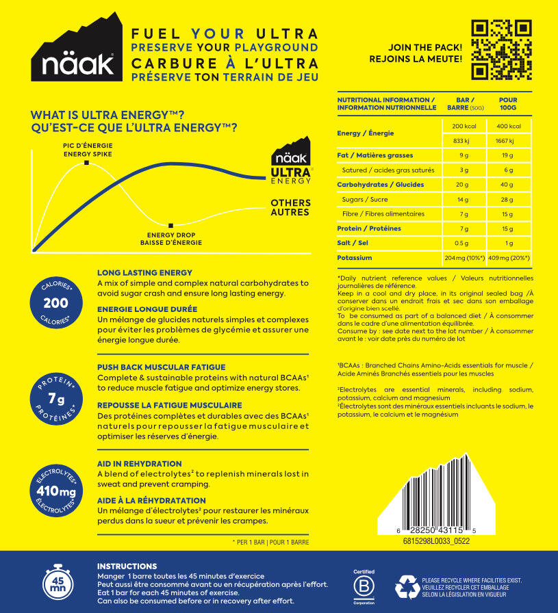 Baton energetyczny Energy Bar masło orzechowe/czekolada 50g 3/4