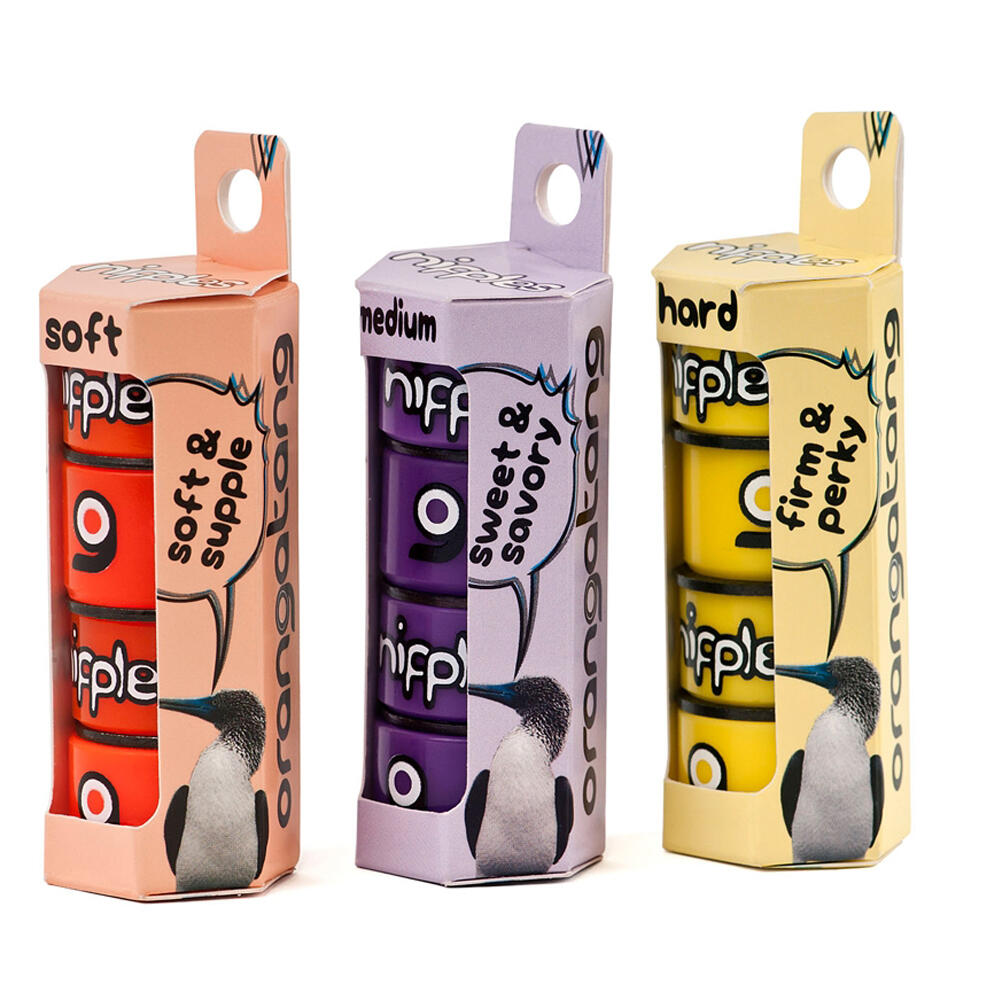 Borracha - Nipple Double Barrels - Dureza Média - Orangatang 3/6