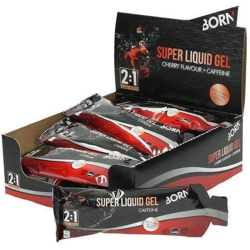 Gel énergétique Super Liquid cerise/caféine 12 pièces