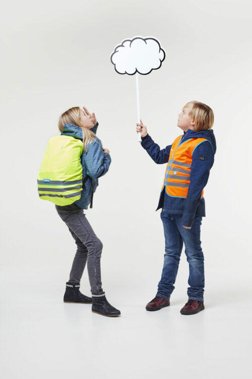 Rugzakhoes Fun geel reflecterend 2/2