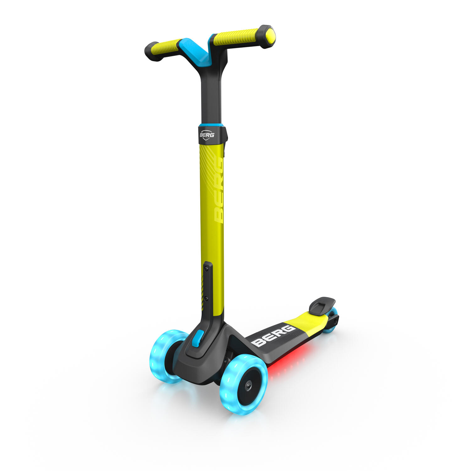 BERG Opvouwbare kinderstep BERG Nexo met LED-wielen en LED-deck Limoen