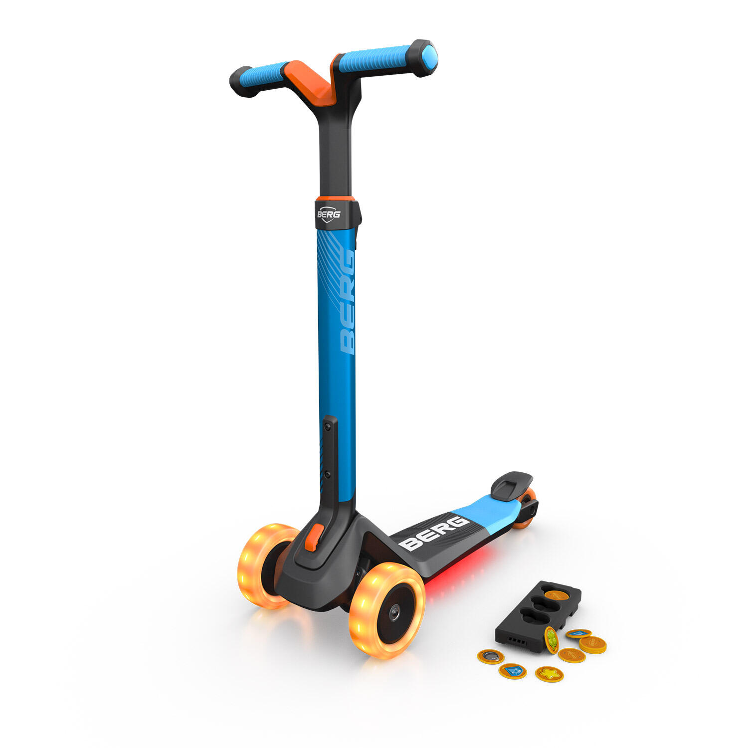 Berg - Trottinette Pliable Berg Nexo 3 Roues Avec Roues Led Et Deck Magnétique Bleu - Trottinette - Bleu - Taille Unique - Decathlon