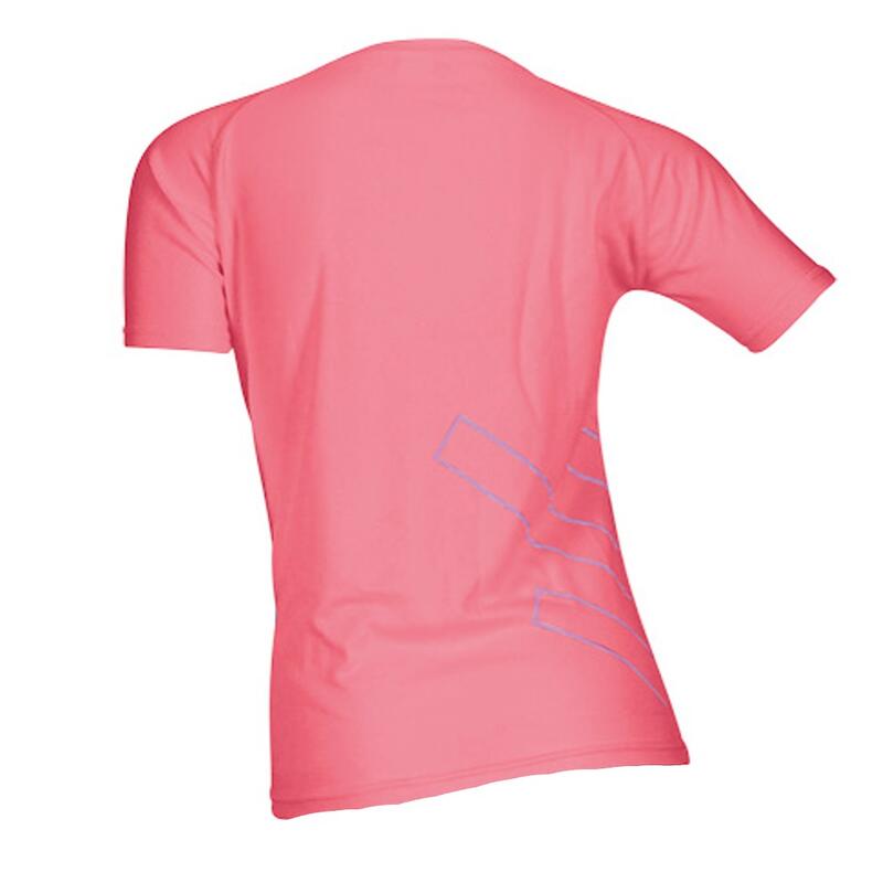 T-shirt de mangas curtas mulher Fitness Running Cardio fùcsia