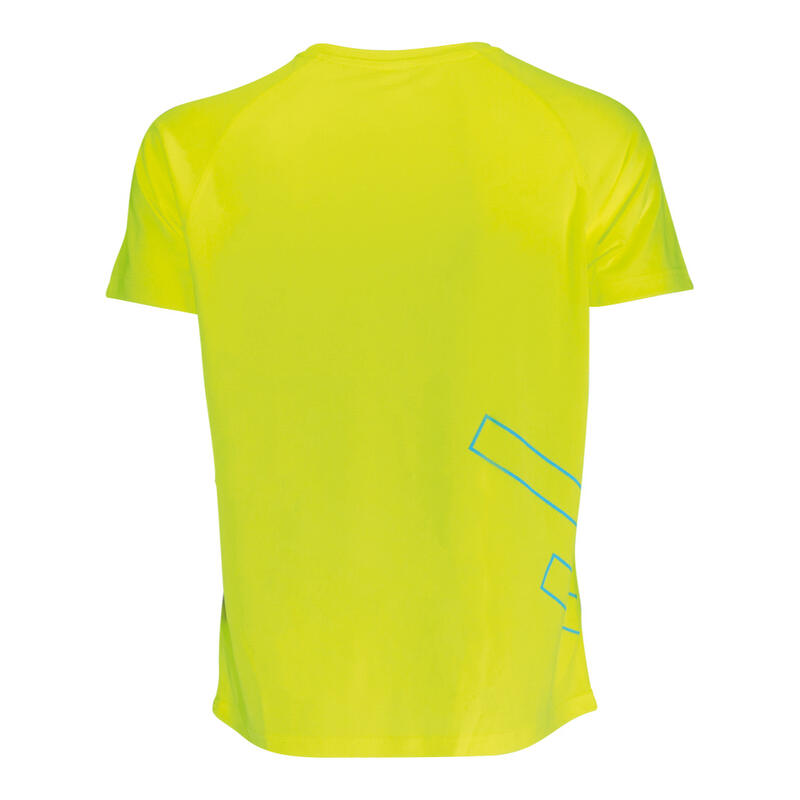 T-shirt a maniche corte uomo Fitness Running Cardio  giallo fluo