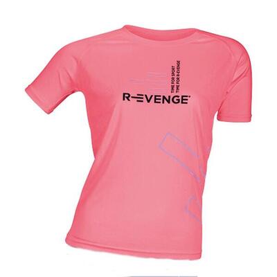 T-shirt met korte mouwen fitness running cardio damen roze