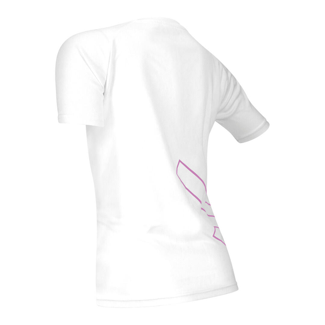 T-shirt manches courtes femme Fitness Running Cardio Blanc 3/5
