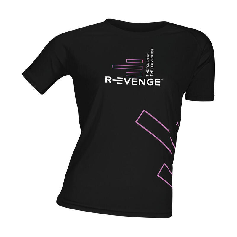 T-shirt manches courtes femme Fitness Running Cardio noir