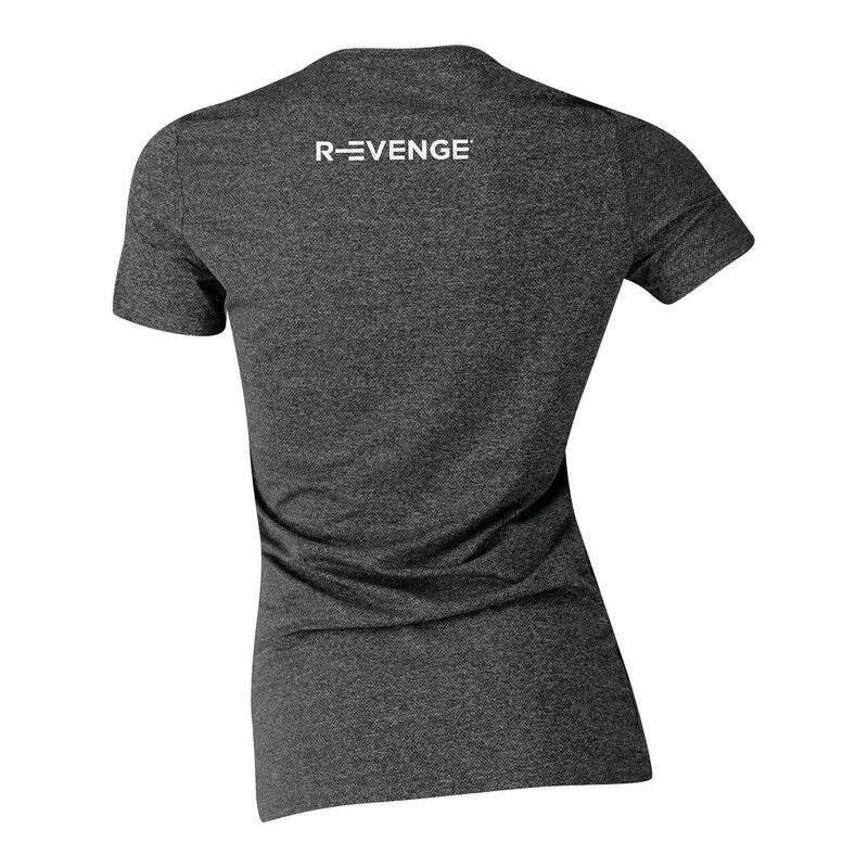 T-shirt technique femme manches courtes  Fitness Running Cardio Melange gris