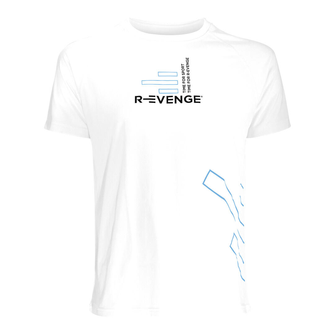 R-EVENGE T-shirt a maniche corte uomo Fitness Running Cardio bianca