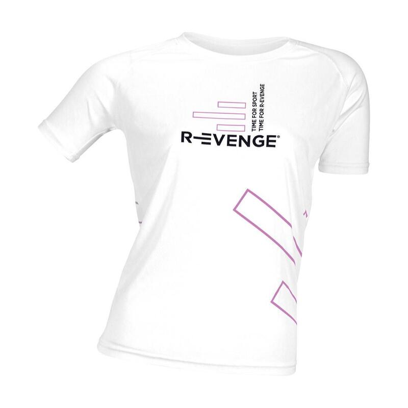 T-shirt a maniche corte donna Fitness Running Cardio bianca