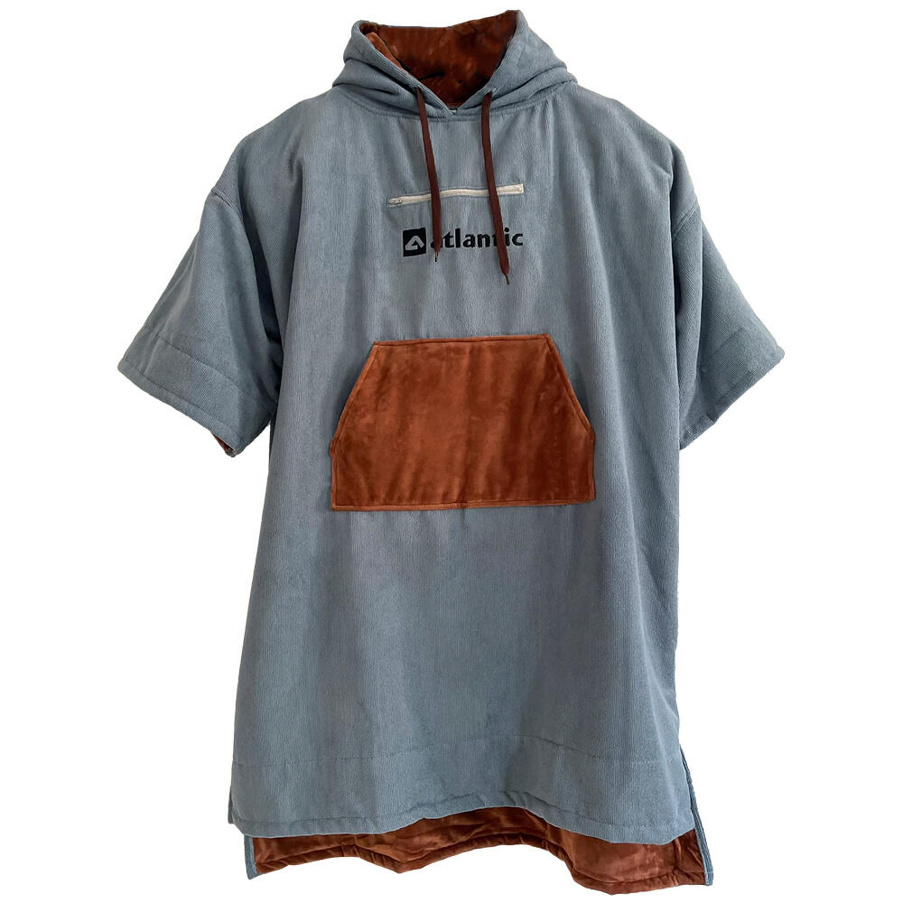 Atlantic Boards - Poncho À Langer - 300gsm - Bleu Et Marron - Serviette Poncho - Bleu|marron - 48 Xl - Decathlon