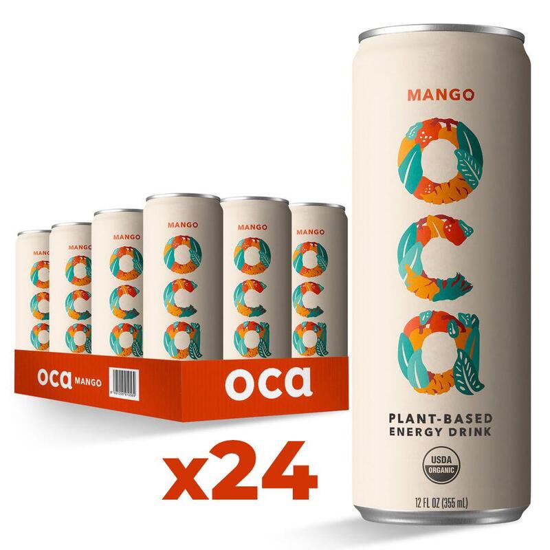 Organic & Vegan Plant Based Energy Drink 24 Packs - Mango