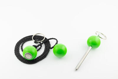 Boule Pétanque Sparset -1 Kugelmagnet – 1 Kreiszeichner – 1 Zielkugel-Hellgrün