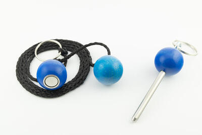 Boule Pétanque Sparset -1 Kugelmagnet – 1 Kreiszeichner – 1 Zielkugel-Dunkelblau