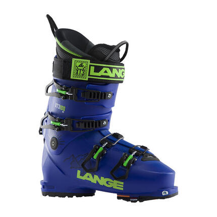 Botas de esquí Lange XT3 100 MV Gripwalk MT para hombre, color azul verdoso.