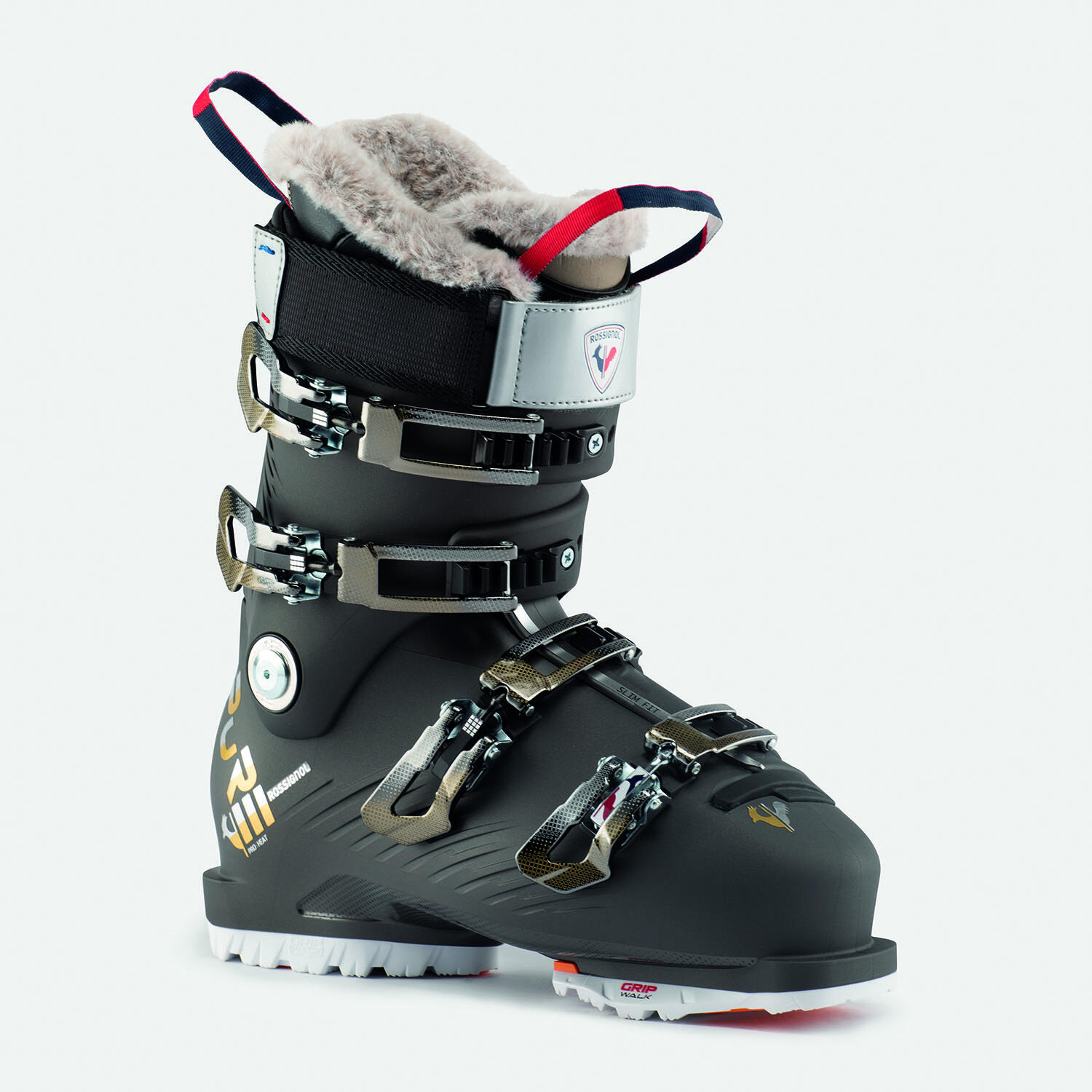Botas de esquí Rossignol Pure Pro Heat Gripwalk Gold Grey para mujer 1/5