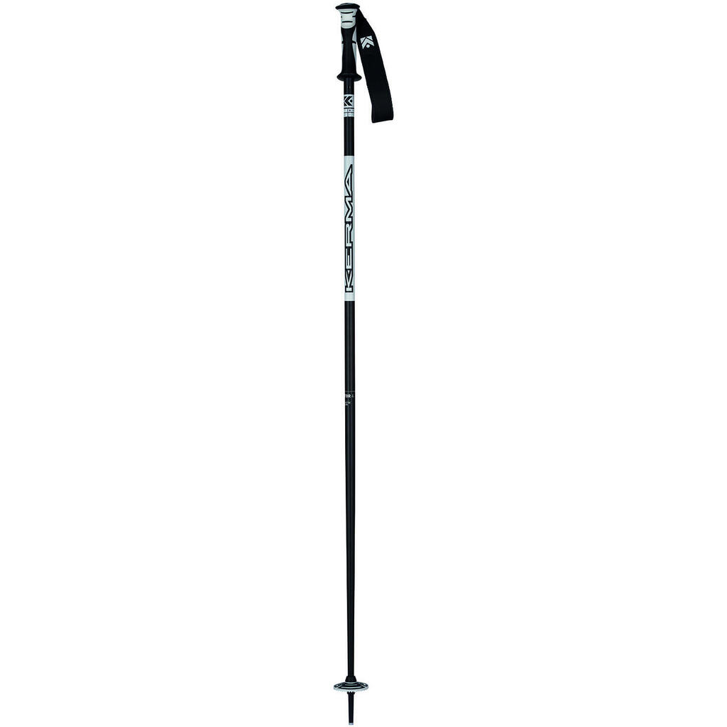 Kerma Vector 4 Black White Ski Poles for Men