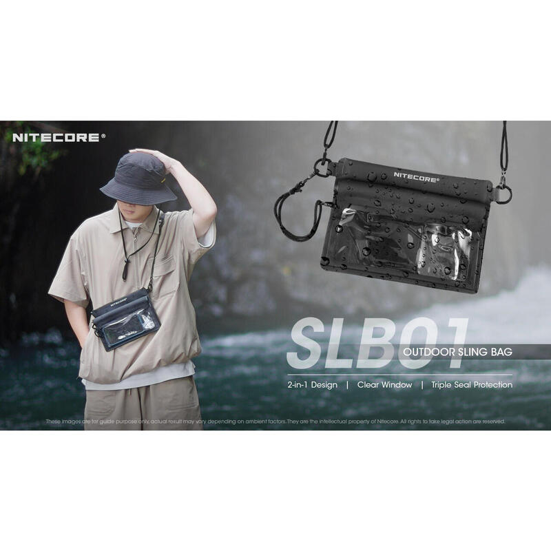 SLB01 / 防水側肩袋 - 黑色