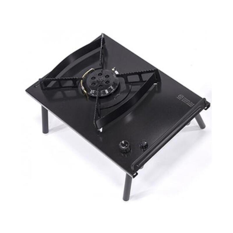Power Plate No.6 / Stainless steel toothed hob stand/Stove / Black