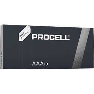 Duracell Procell AAA batterijen Alkaline, 10 stuks (werkplaatsverpakking)