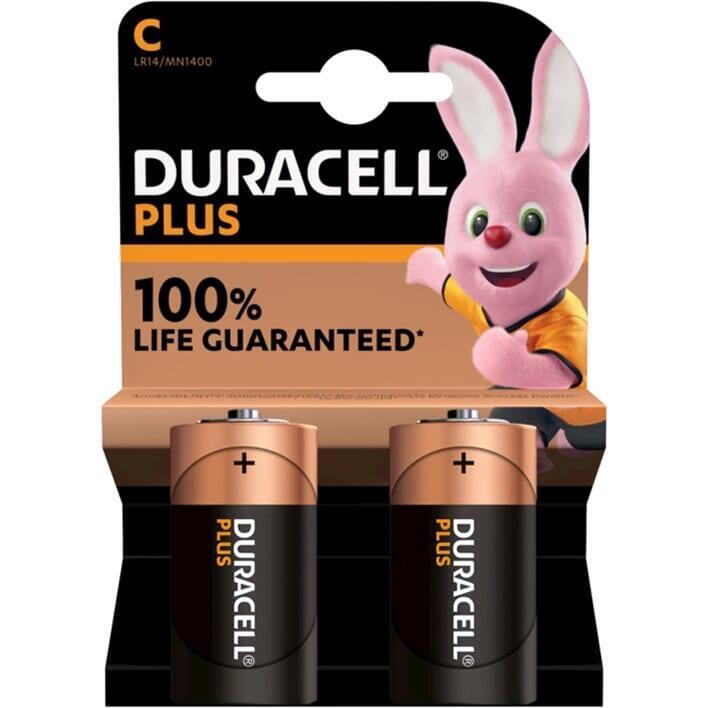 Duracell - Batterie plus 100% supplémentaire MN1400 LR14 C BP2