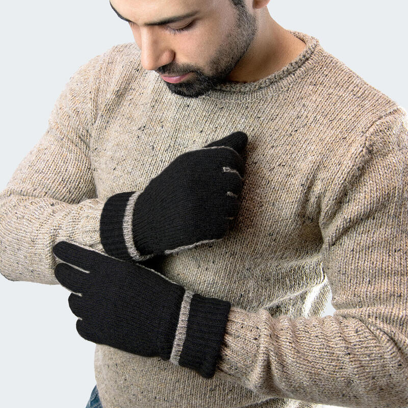 Thinsulate Wollhandschuhe | Damen und Herren | Schwarz