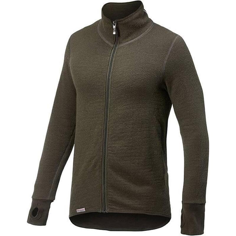 Woolpower Veste à Fermeture Éclair Mid Layer Merino 400 - Vert Pin