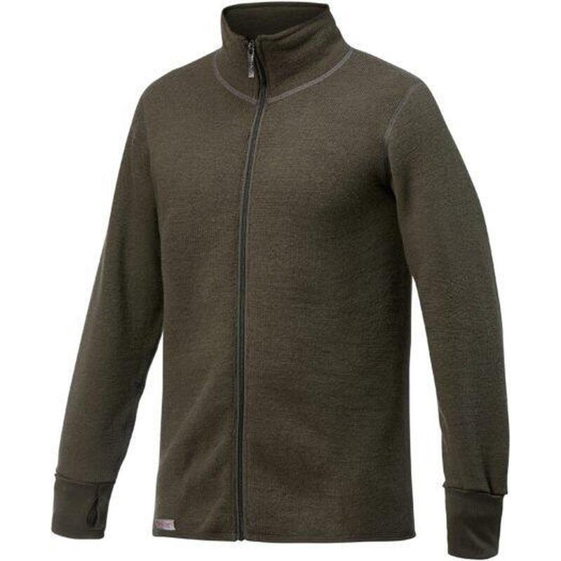 Woolpower Merino Mid Layer Full Zip Jacket 600 - Pine Green