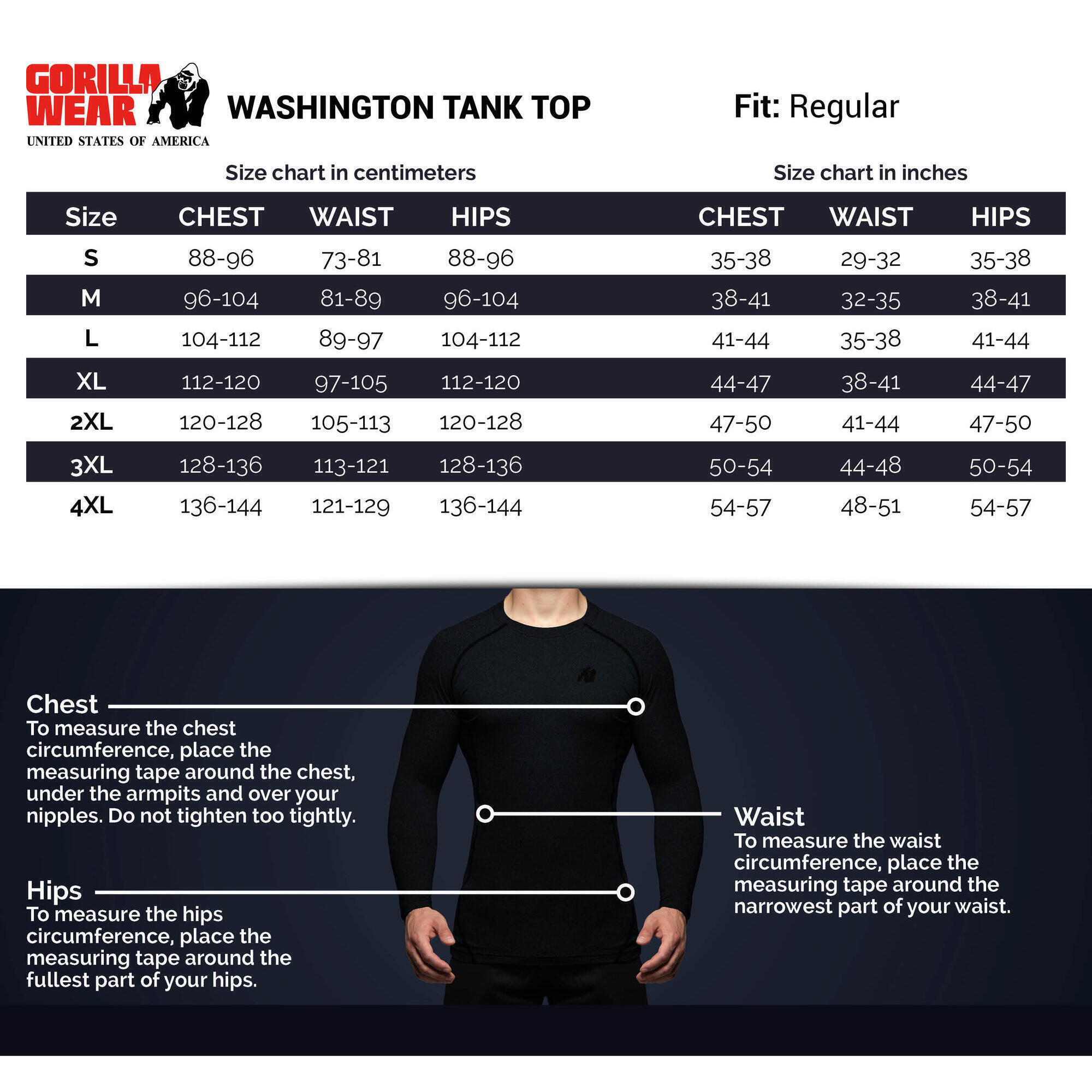 Washington Tank-Top - Blau 5/6