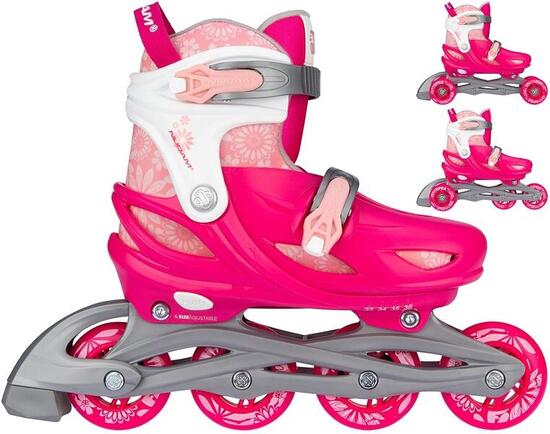 Nijdam - Floral switch - 3 in 1 inline skate - Verstelbaar