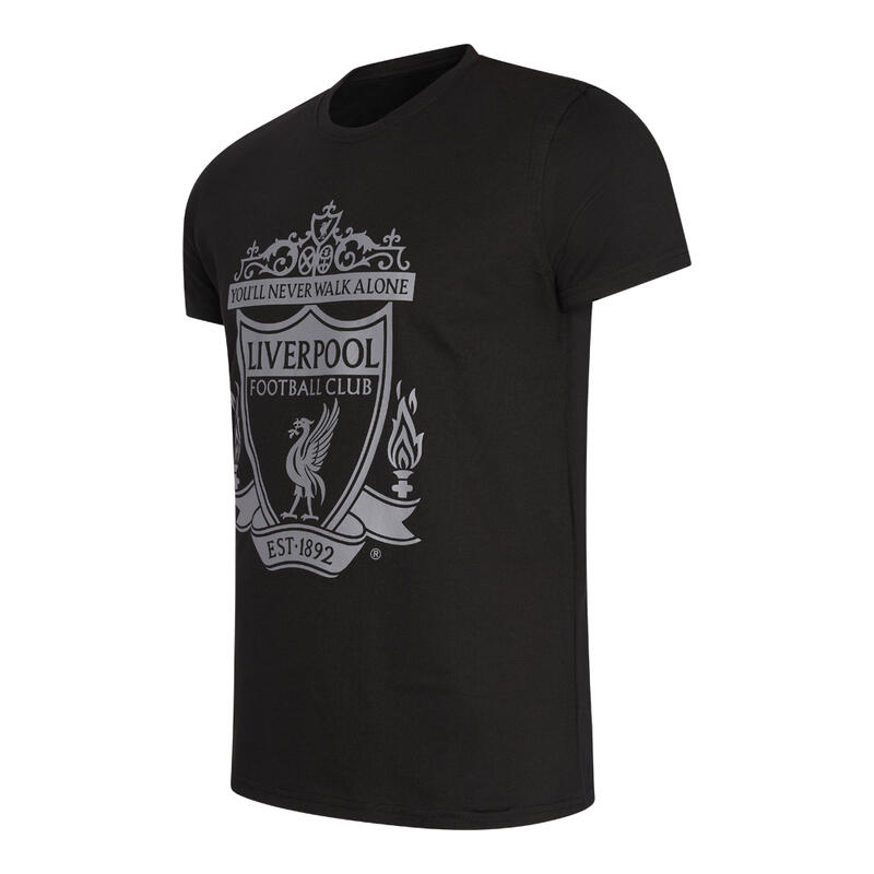 T-shirt logo Liverpool enfant - Noir
