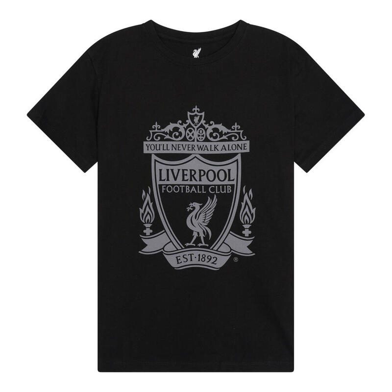 Camiseta logo Liverpool niño - negra