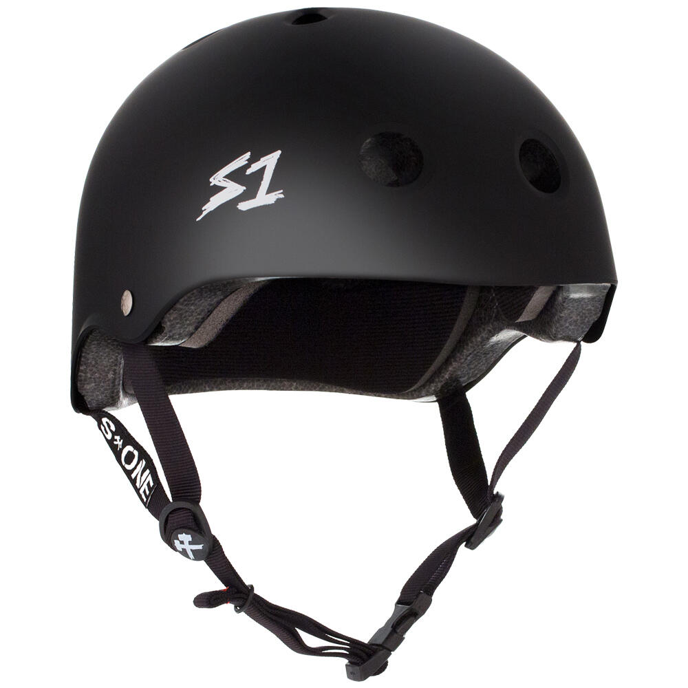 S1 HELMETS S1 LIFER Helmet - Multi-Impact & High-Impact Certified - Matt Black/Black Strap