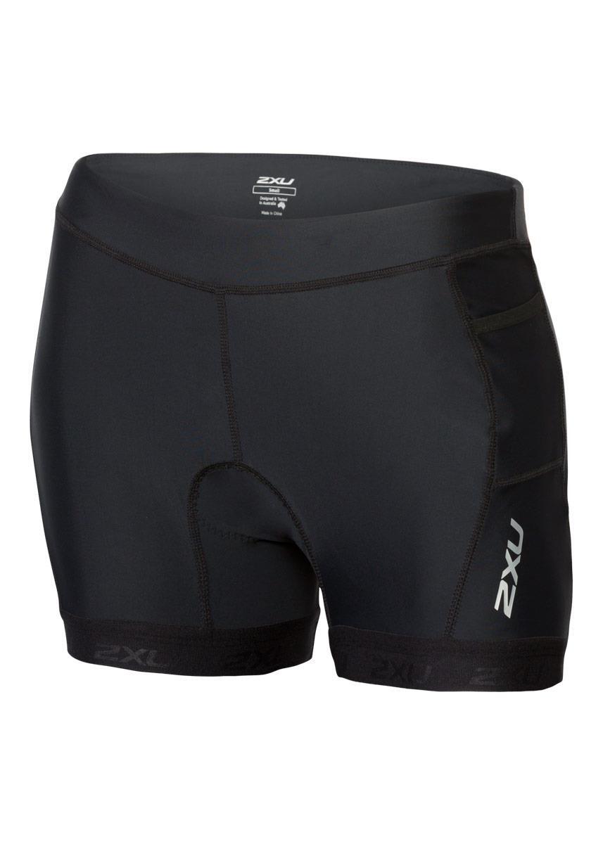 2XU Women's Active 4.5" Tri Short - Black 2/3