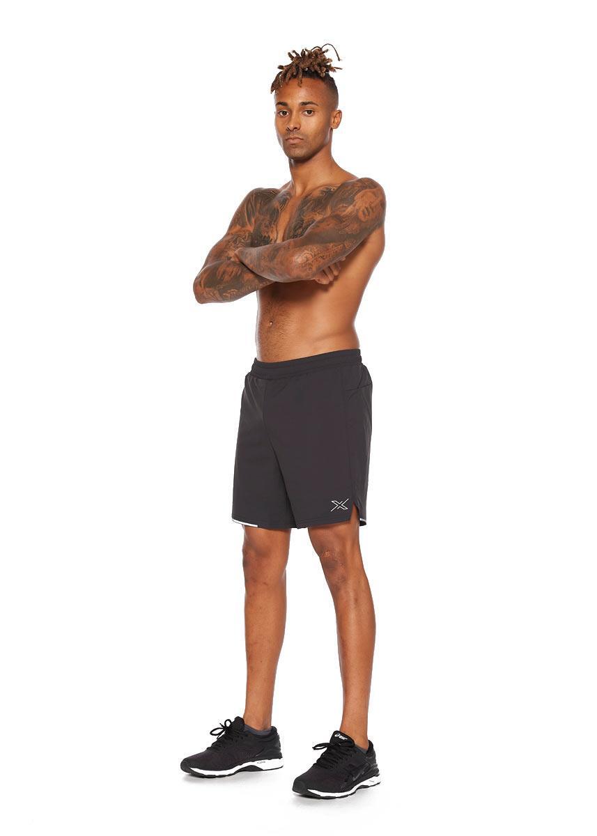 Hardloopshort Aero 7 Inch heren polyester zwart maat XL 3/4