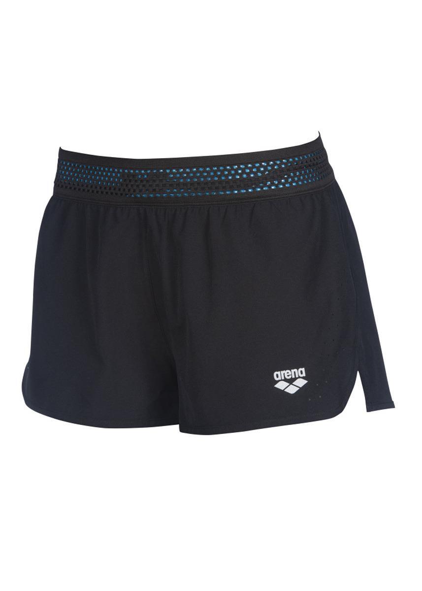 Arena Women's Side Vent Shorts - Black 1/2