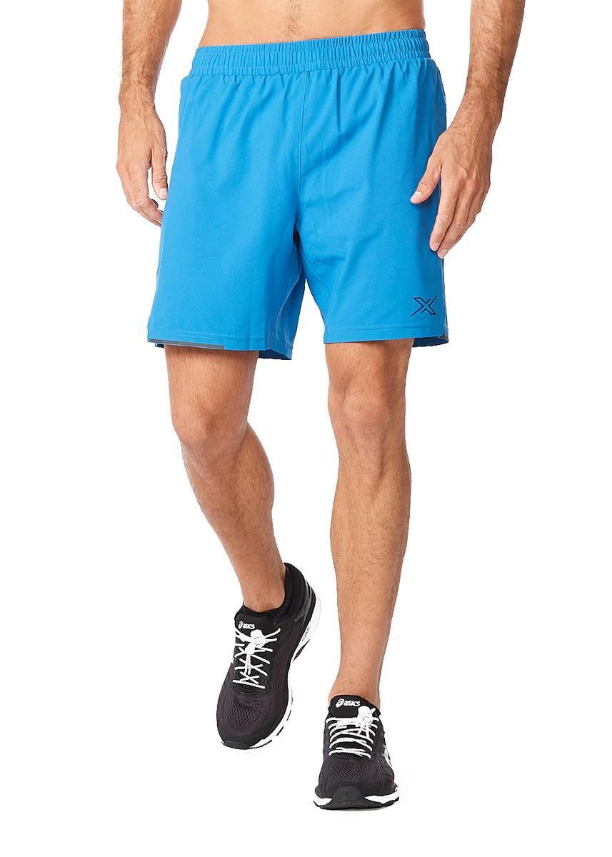 2XU Men's Aero 7-inch Shorts - Lake Blue 1/5